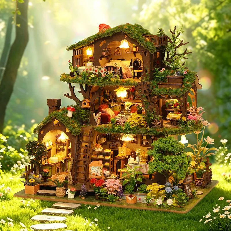 Treehouse Cottage - DIY Miniature House Kit - NookFan