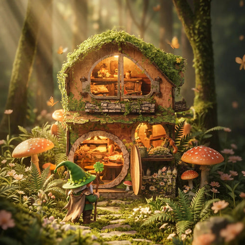 Green Vine Cottage - DIY Miniature House - NookFan