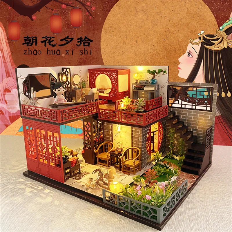 Antique Attic Cabin - DIY Miniature House Kit - NookFan