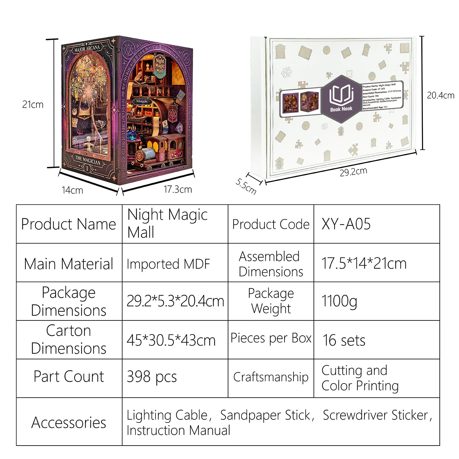 Night Magic Mall Mini Booknook Kit - NookFan