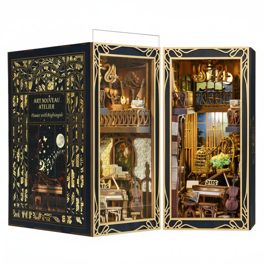 Pianist with Nightingale - DIY Book Nook Kit