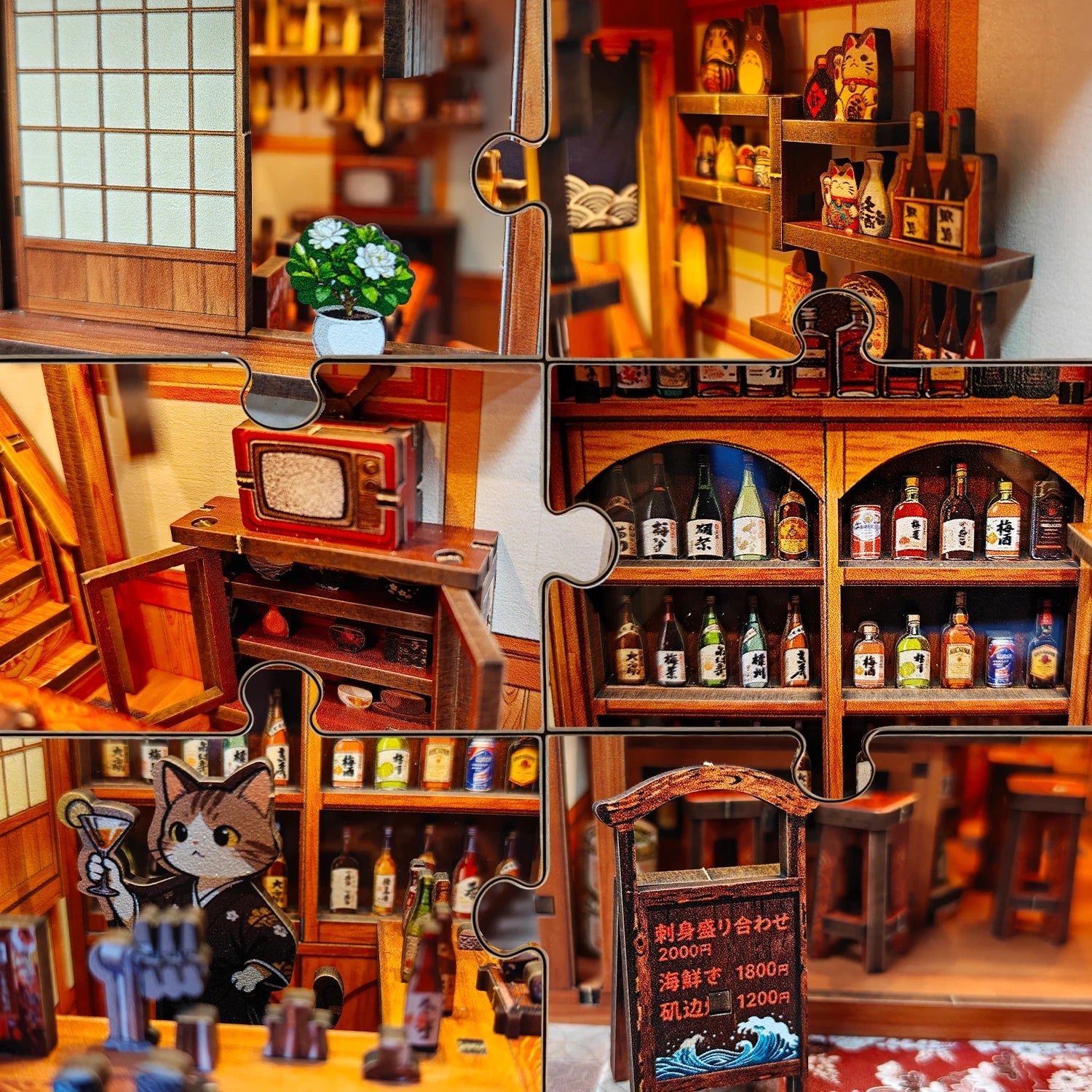 Sakura Sake Bar Mini Book Nook Kit - NookFan