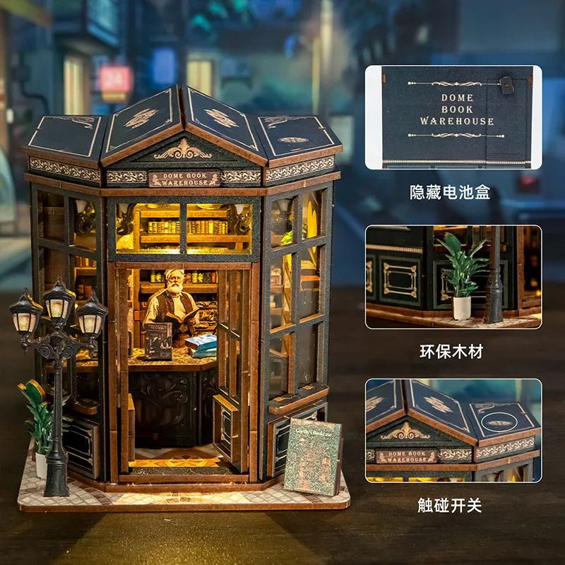 Dome Book Warehouse - DIY Miniature House Kit - NookFan