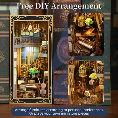 Pianist with Nightingale - DIY Book Nook Kit