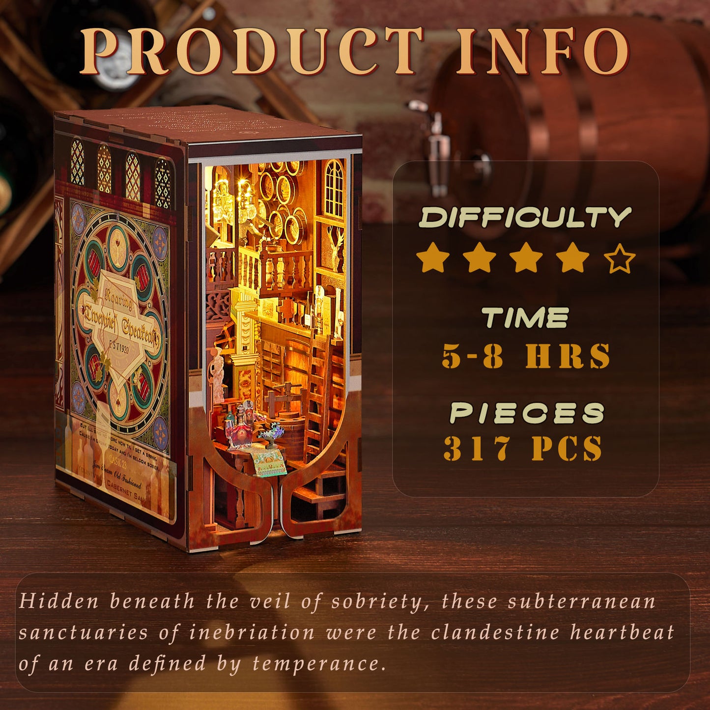 Roaring Twenties Speakeasy - DIY Book Nook Kit