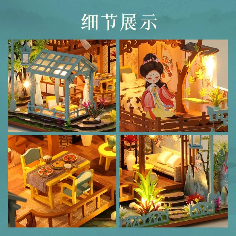 Courtyard Model - DIY Miniature House Kit - NookFan