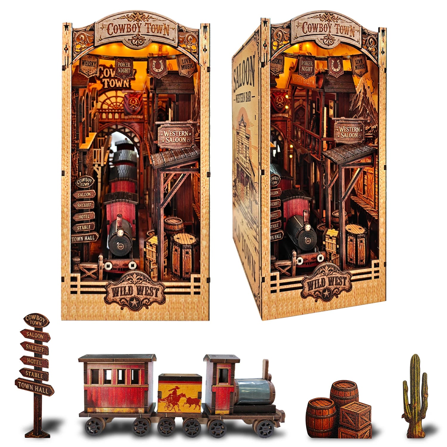 Desert Railway Town  Book Nook Kit