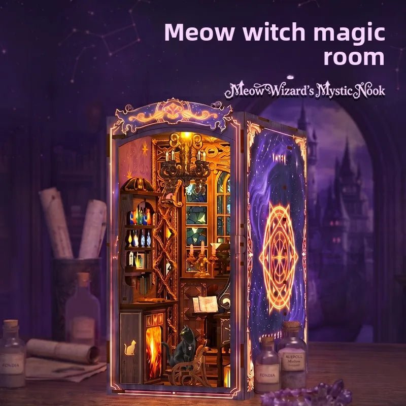 Meow witch magic room - DIY Book Nook Kit - NookFan