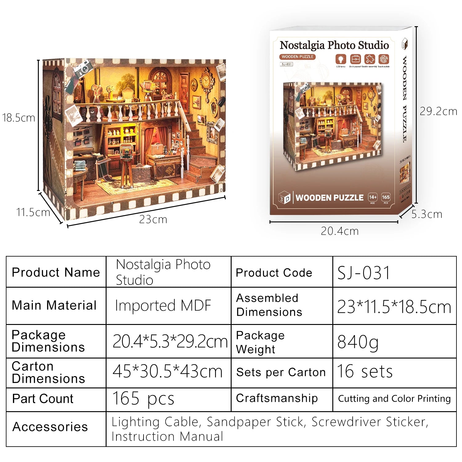 Nostalgia Photo Studio - Mini Book Nook Kit - NookFan