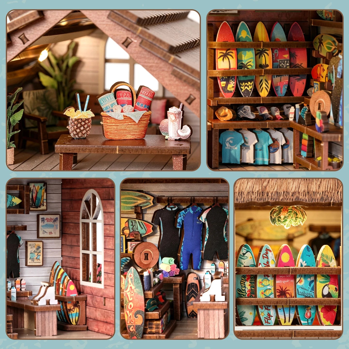 Costal Highway Surf Shop - Diy Miniature House Kit - NookFan