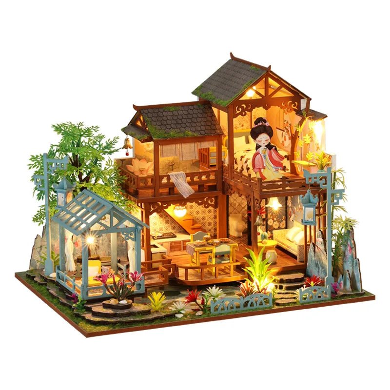 Courtyard Model - DIY Miniature House Kit - NookFan