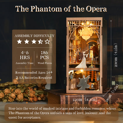Phantom Opera Night - 3D Wooden Book Nook Kit