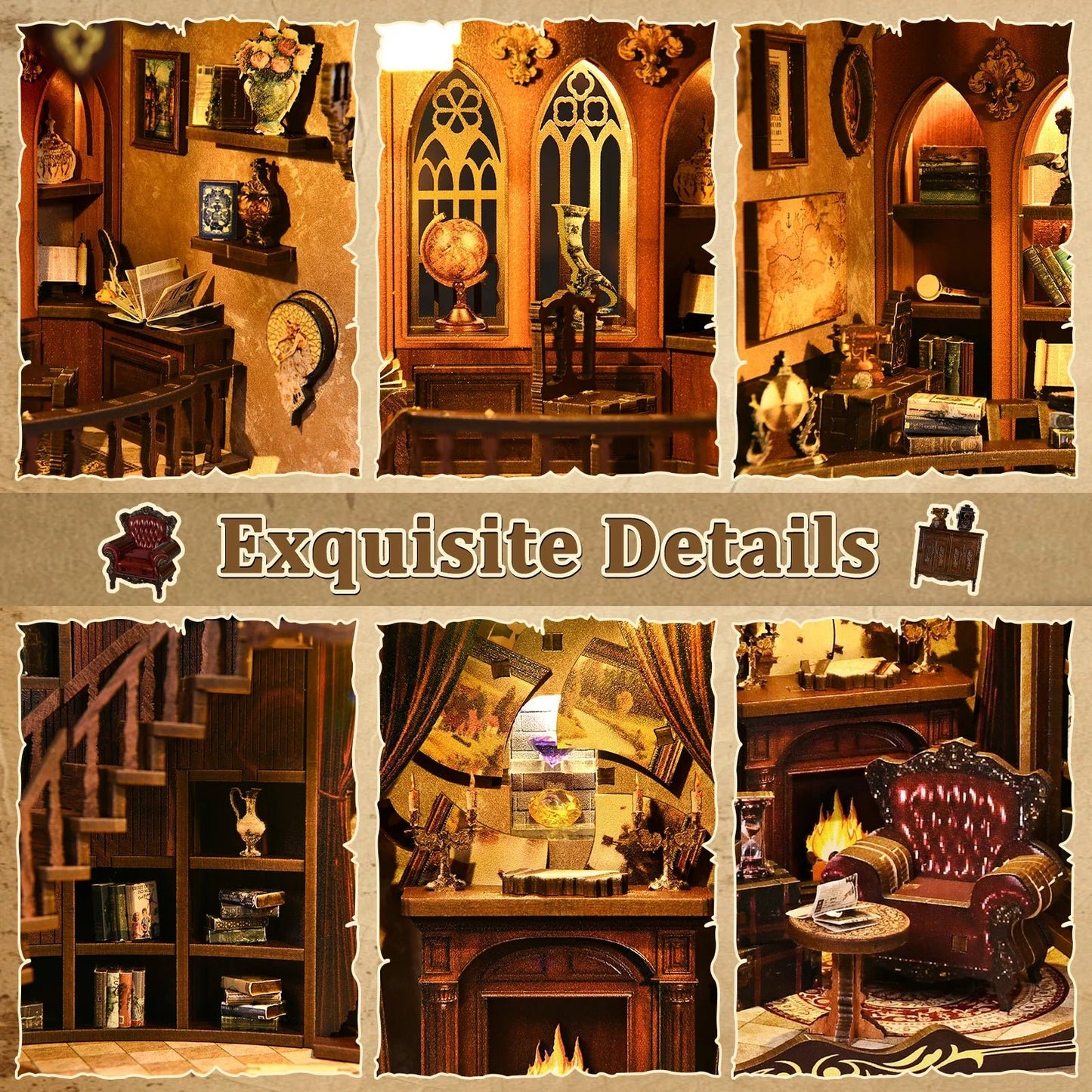Ancient Library Book Nook Kit - TryNooki