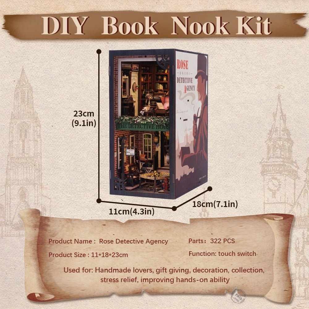 Rose Detective Agency - DIY Book Nook Kit - TryNooki