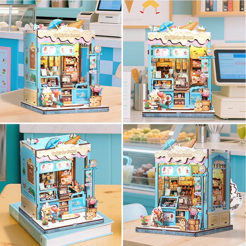 Bella's Ice Cream - DIY Book Nook Kit - TryNooki
