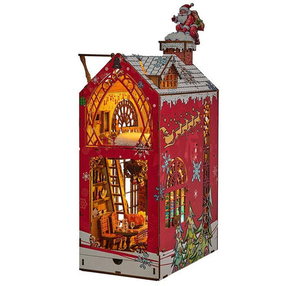 Snowy Santa's Retreat - DIY Christmas Book Nook Kit - TryNooki
