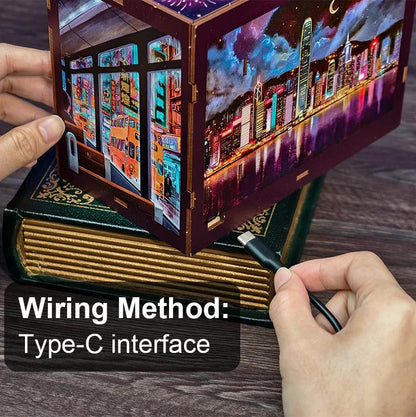 Hong Kong Neon Night - DIY Book Nook Kit - TryNooki