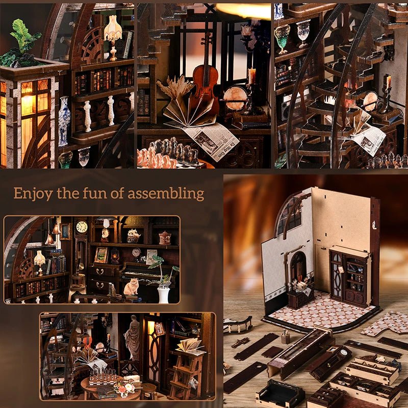 Bacchus Bookstore - DIY Miniature Dollhouse Kit - TryNooki