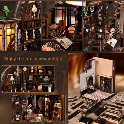 Bacchus Bookstore - DIY Miniature Dollhouse Kit - TryNooki