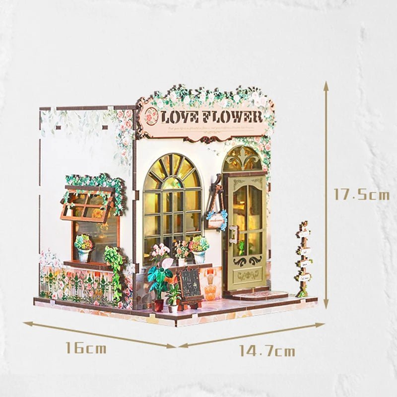 Love Flower Casa - DIY Miniature Wooden Dollhouse Kit - NookFan