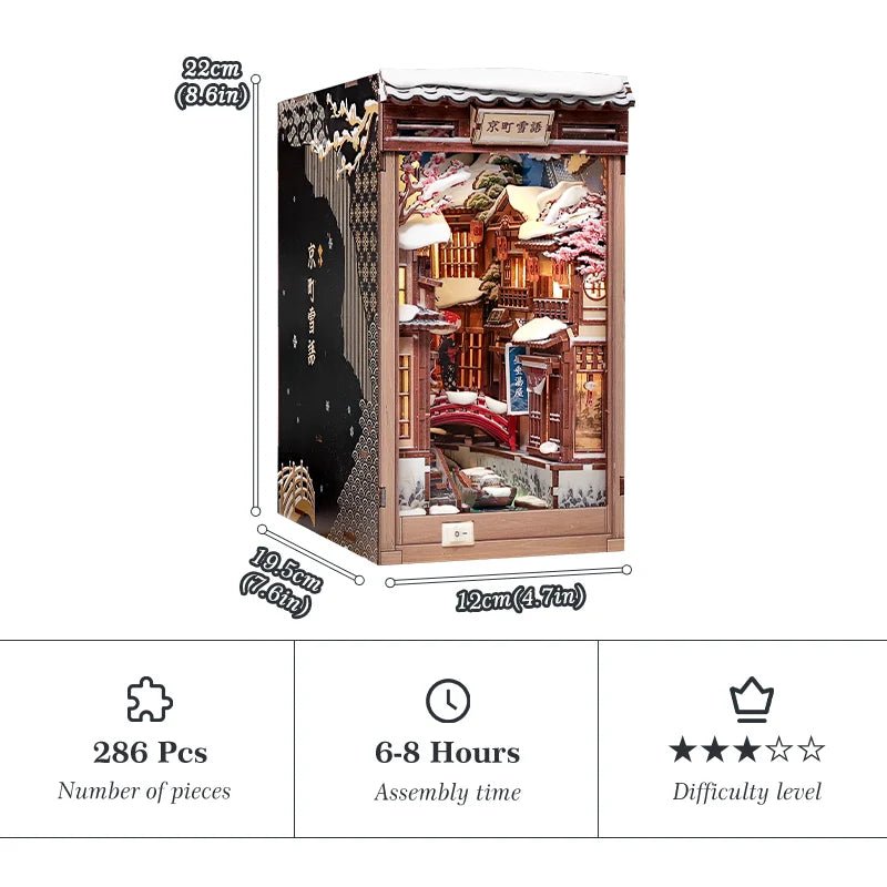 Kyoto Snow Whisper - DIY Book Nook Kit - TryNooki