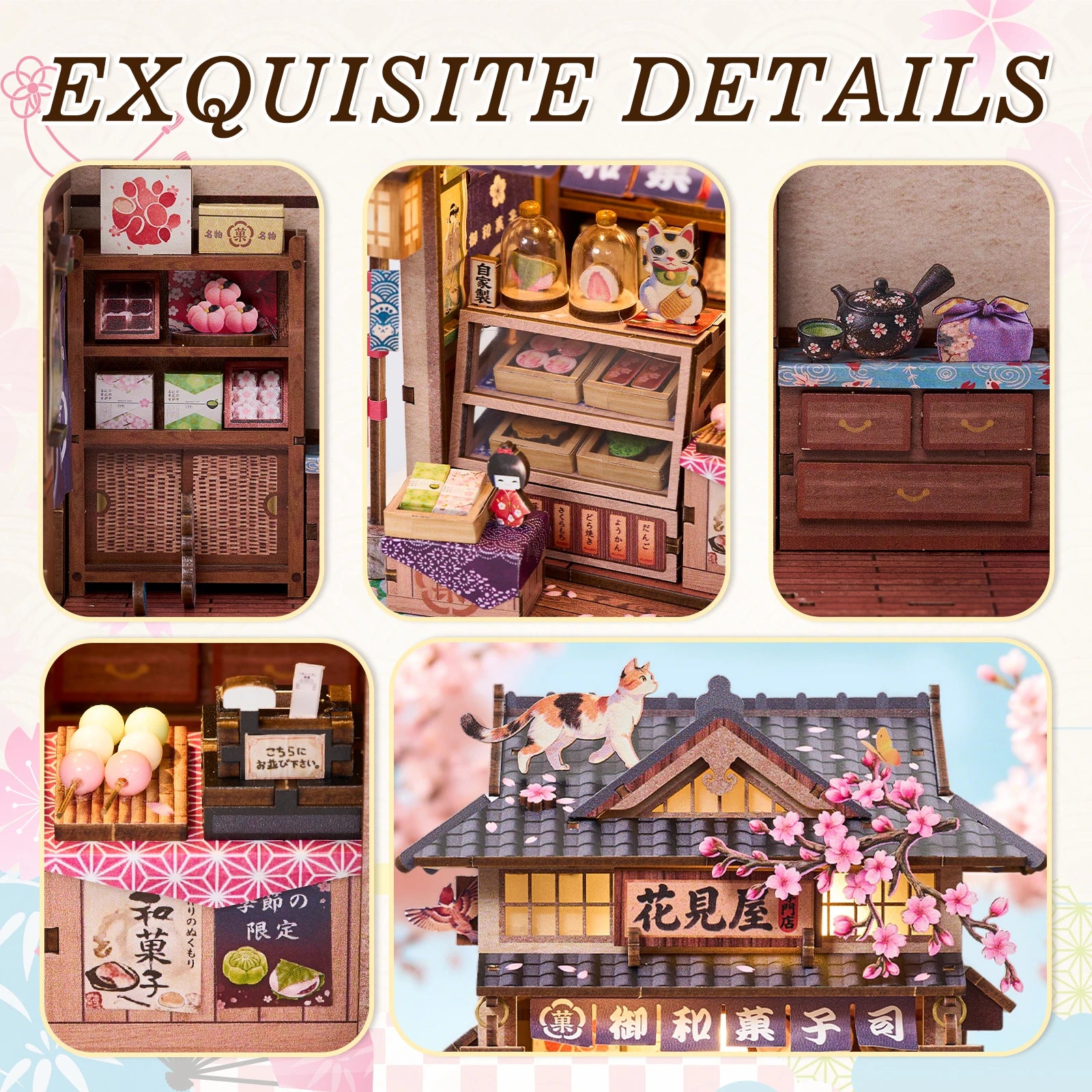 Japanese Wagashi Shop DIY Book Nook Kit
