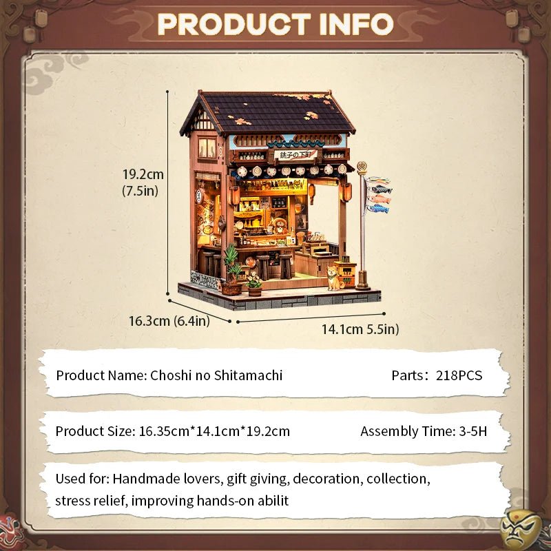 Choshi no Shitamachi - DIY Japanese Book Nook Kit - TryNooki