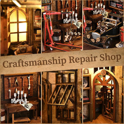 Master Mechanic's Workshop - DIY Book Nook Kit - TryNooki