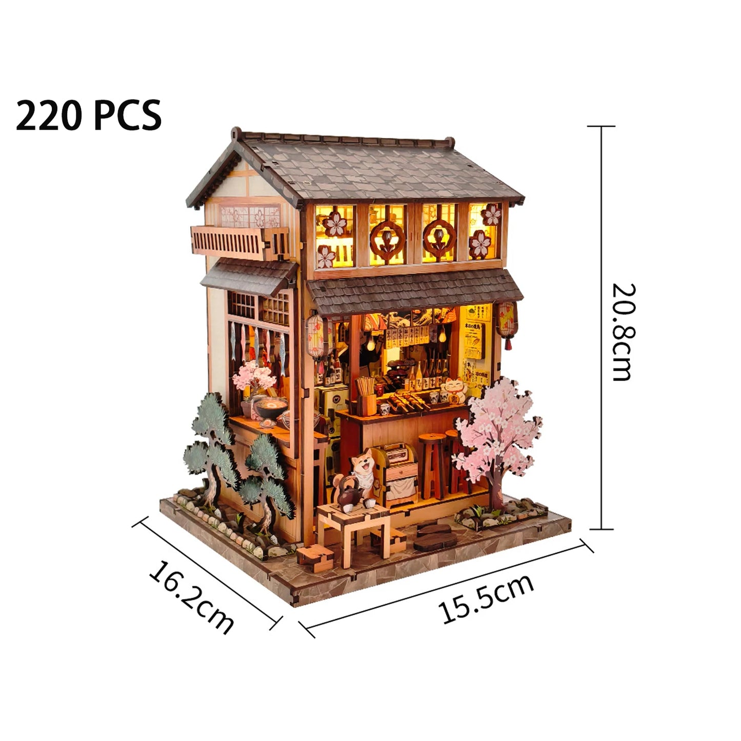 Sakura Tea Pavilion - DIY Book Nook Kit - TryNooki