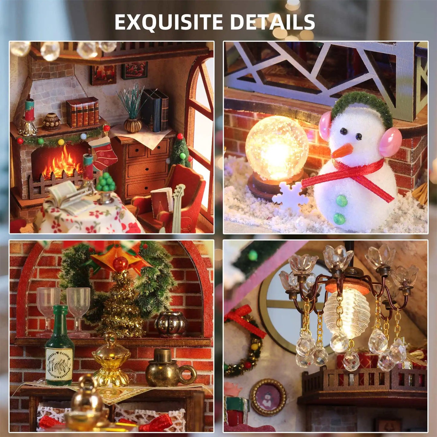 Christmas Night Warm House - Miniature World Kit - TryNooki