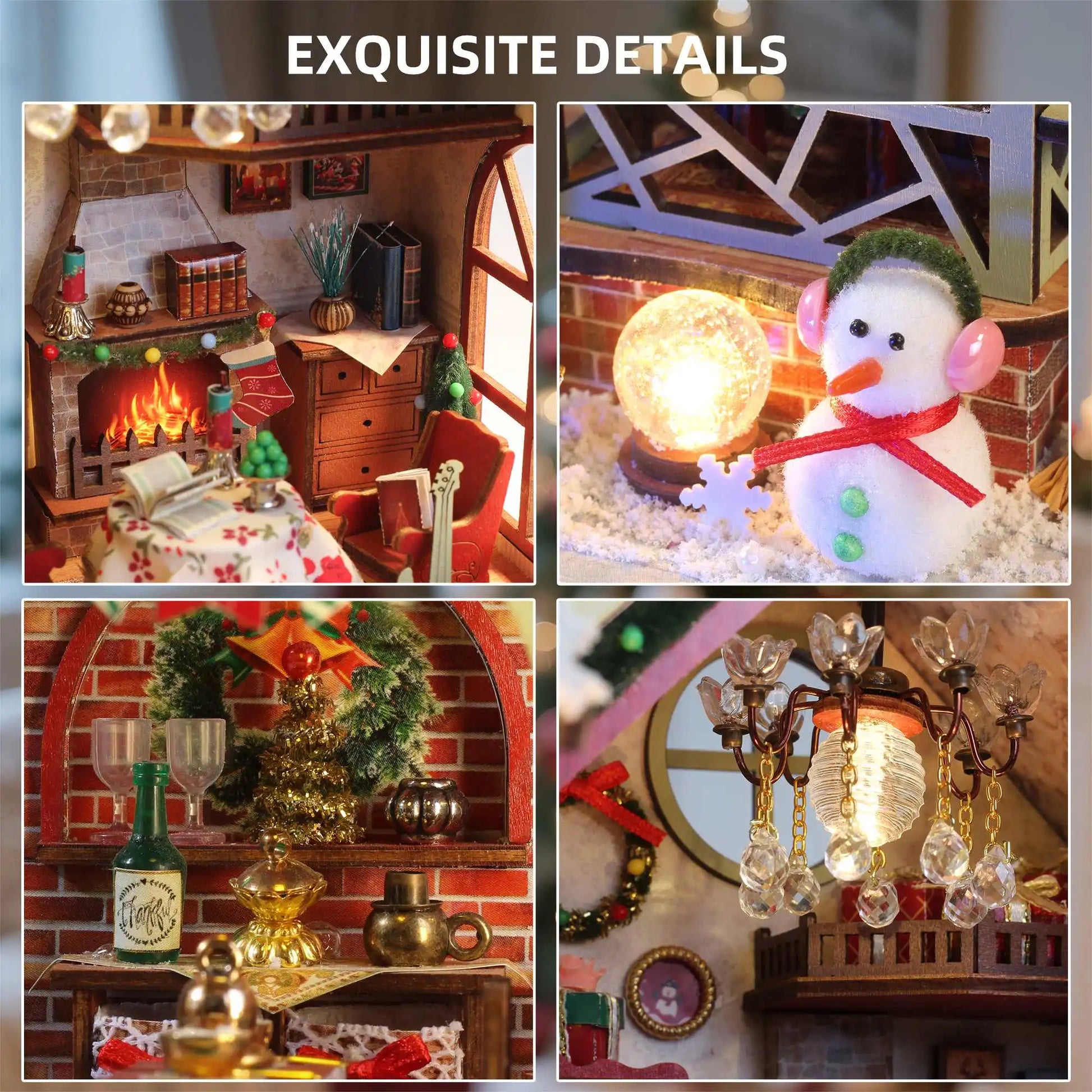 Christmas Night Warm House - Miniature World Kit - TryNooki