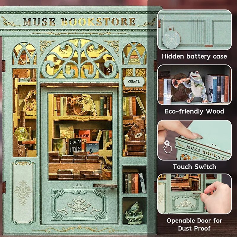 Muse Bookstore - DIY Book Nook Kit - TryNooki