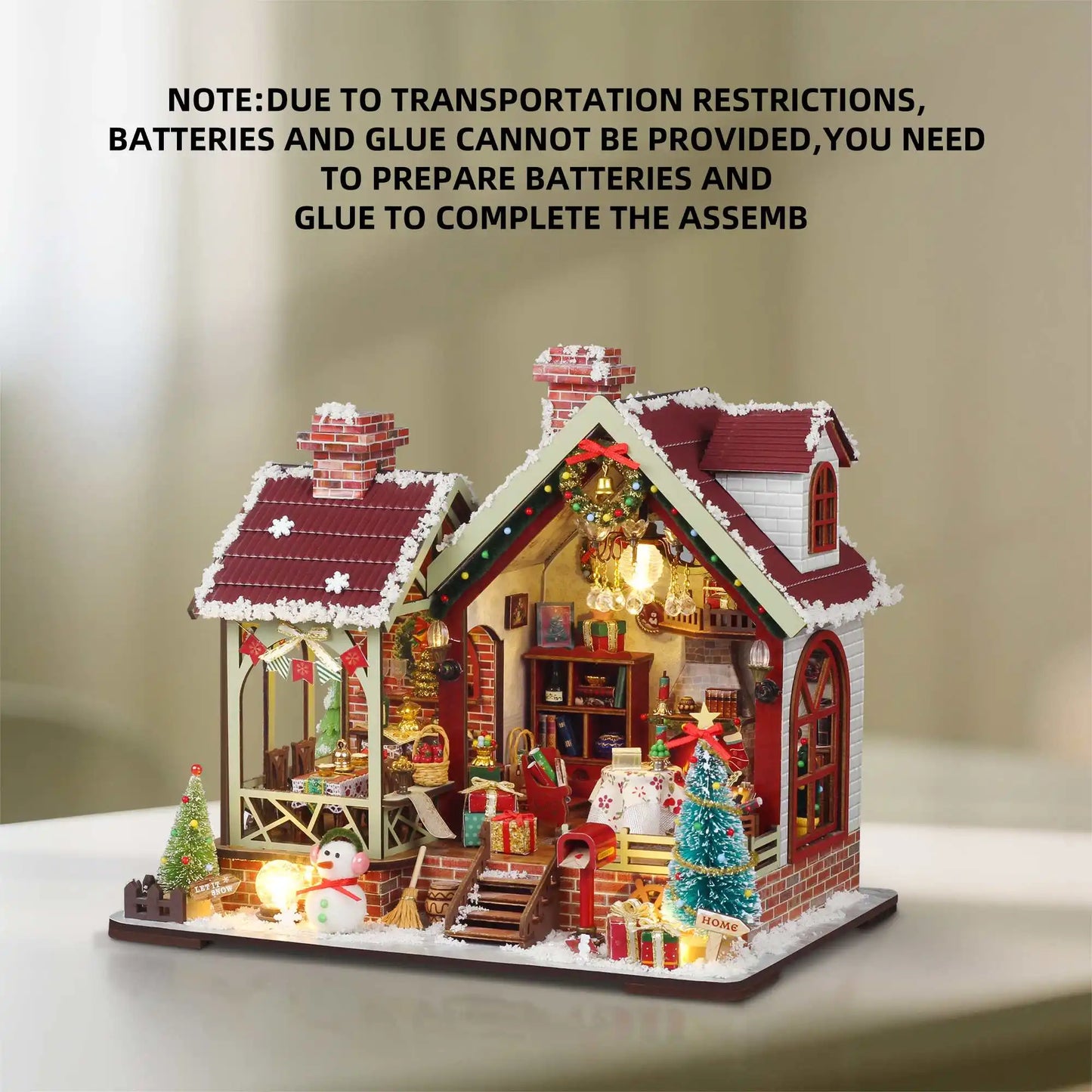Christmas Night Warm House - Miniature World Kit - TryNooki