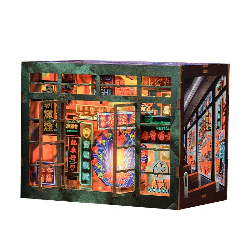 Hong Kong Neon Night - DIY Book Nook Kit - TryNooki