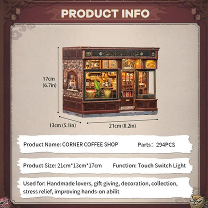 Corner Coffee Shop Miniature Model - TryNooki