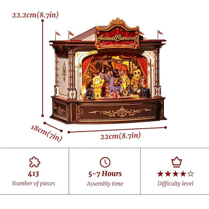 Animal Carnival DIY Book Nook Kit - TryNooki