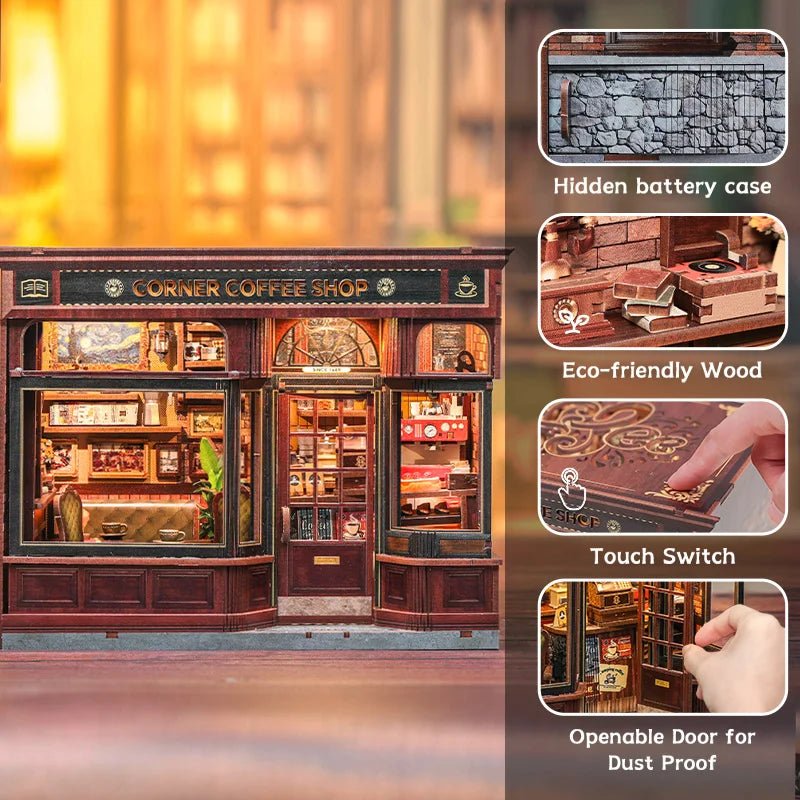 Corner Coffee Shop Miniature Model - TryNooki