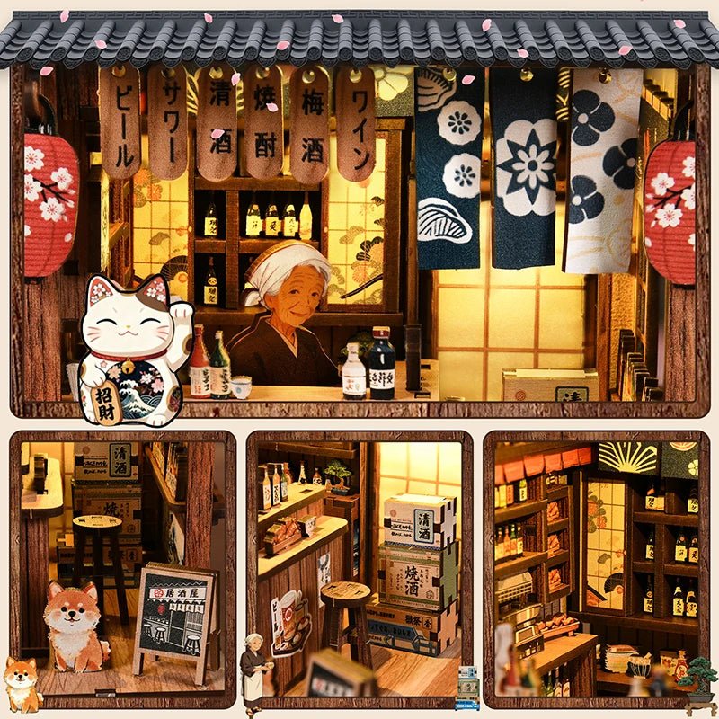 "Tranquil Izakaya" DIY Wooden Bookend Kit - TryNooki
