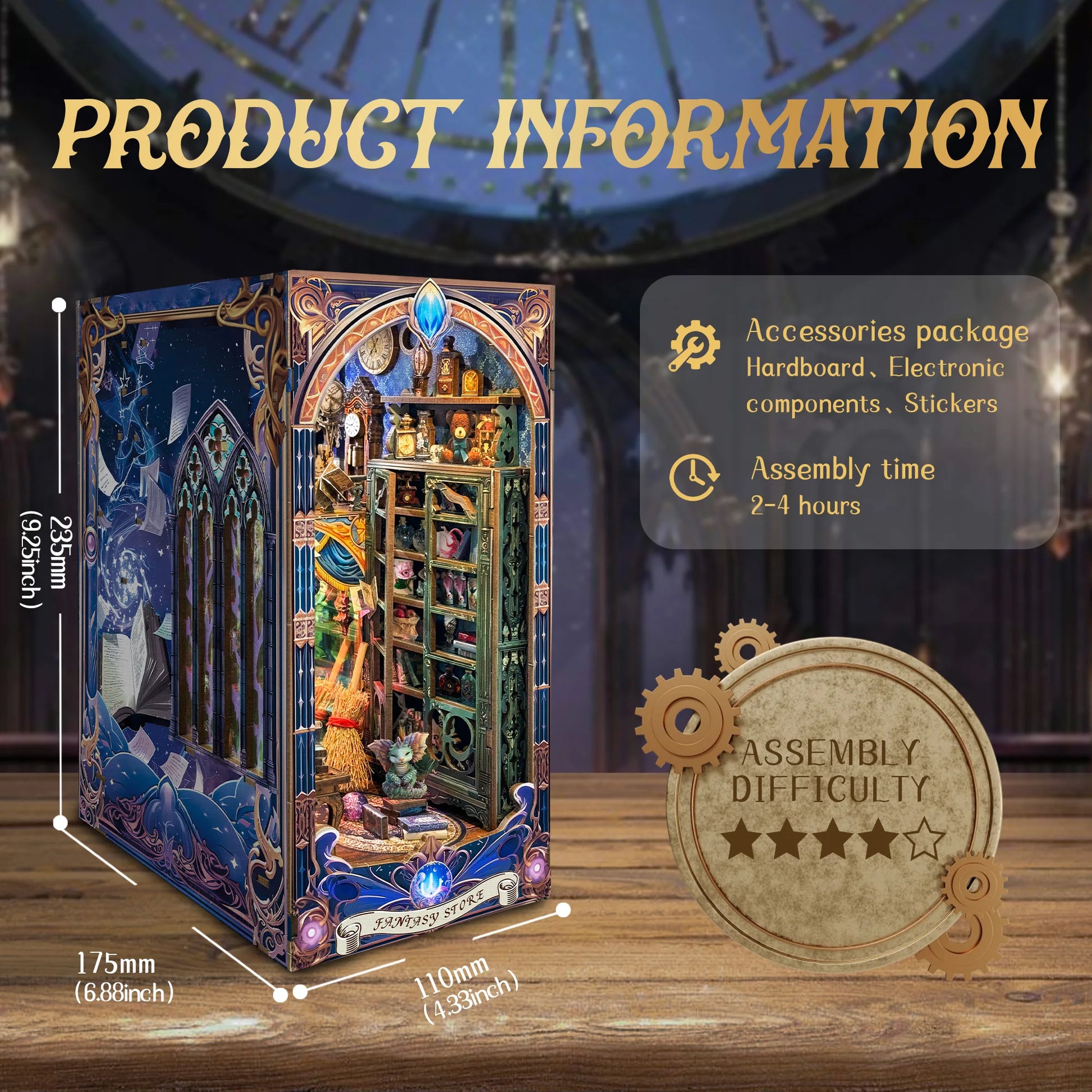 Mystic Emporium - DIY Wooden Book Nook Kit - TryNooki