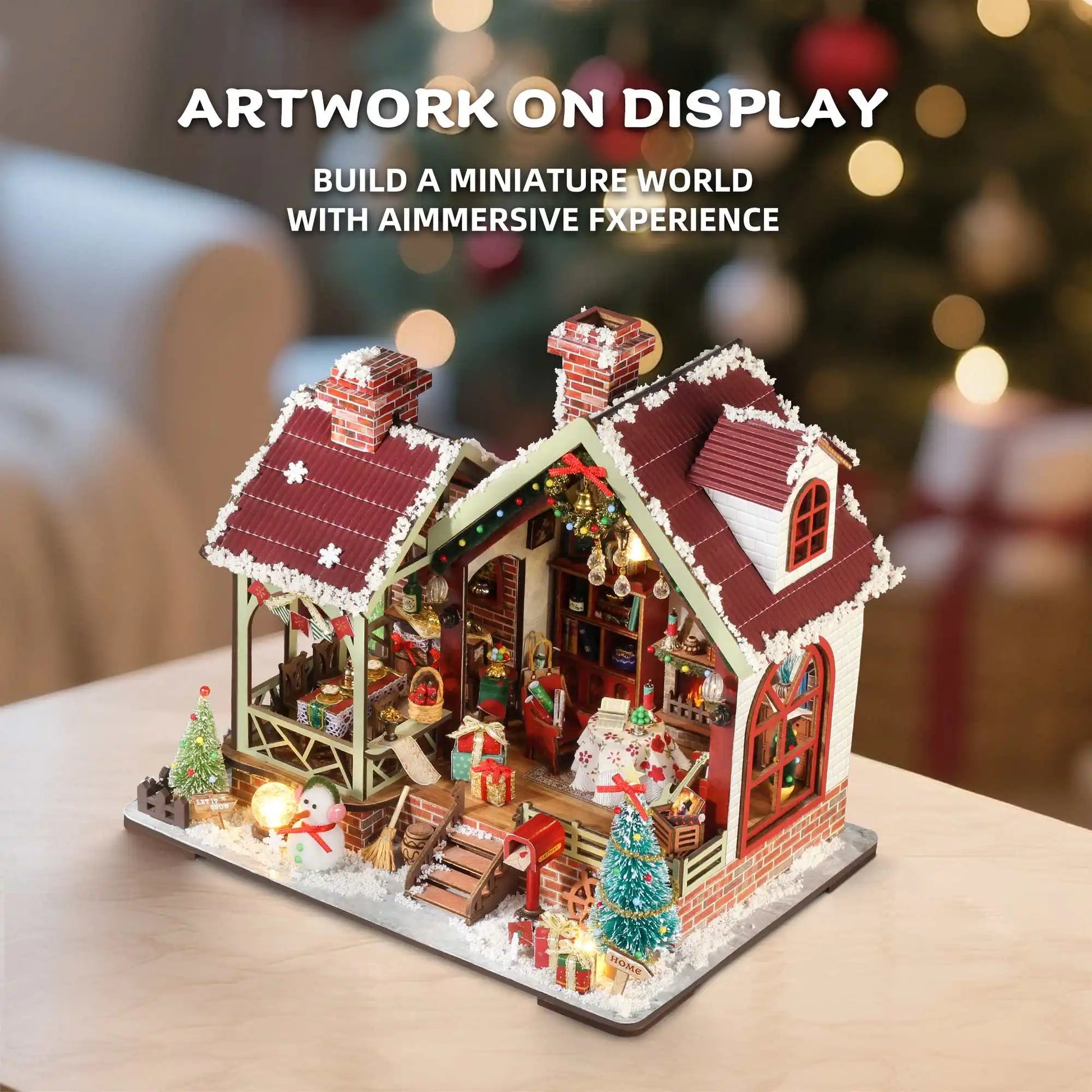 Christmas Night Warm House - Miniature World Kit - TryNooki