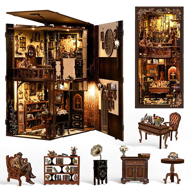 Mystic Alley Dark Box - DIY Wooden Book Nook Kit - TryNooki