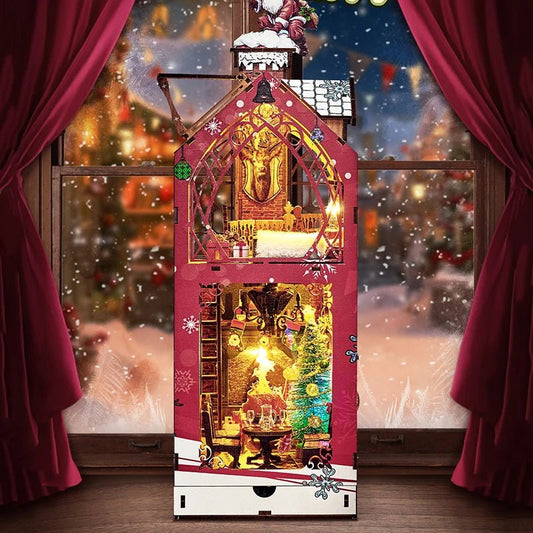 Snowy Santa's Retreat - DIY Christmas Book Nook Kit - TryNooki