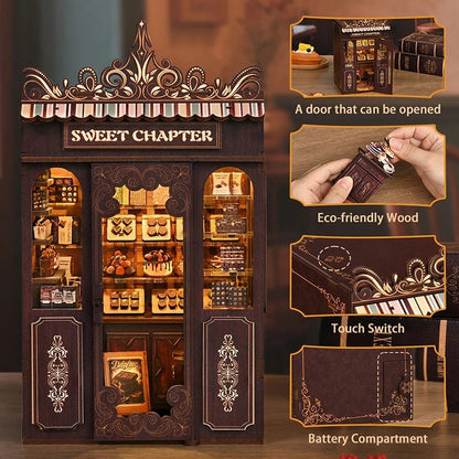 Sweet Chapter Wooden DIY Book Nook Kit - TryNooki