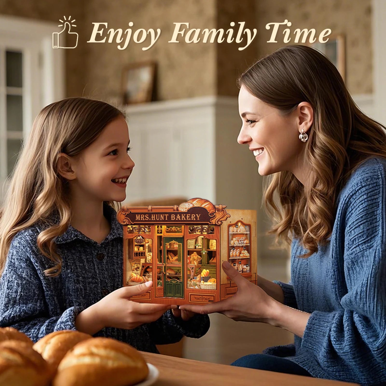 Mrs. Hunt Bakery - 3D Wooden Book Nook Kit - TryNooki