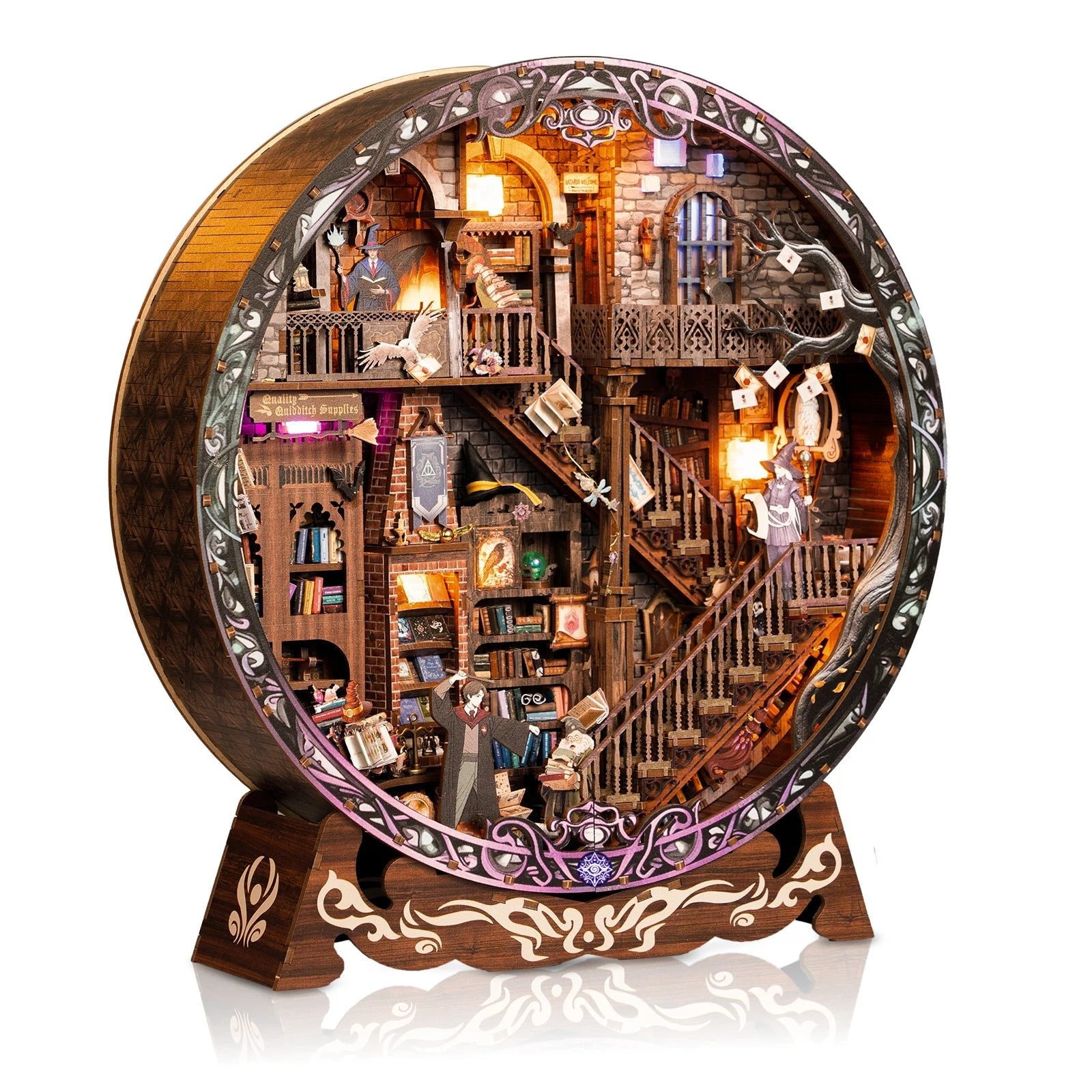 Magic Library Casa - DIY Wooden Miniature Dollhouse Kit - NookFan