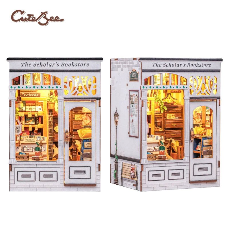 Memories Bookshop - Miniature 3D Wooden Dollhouse Kit - TryNooki