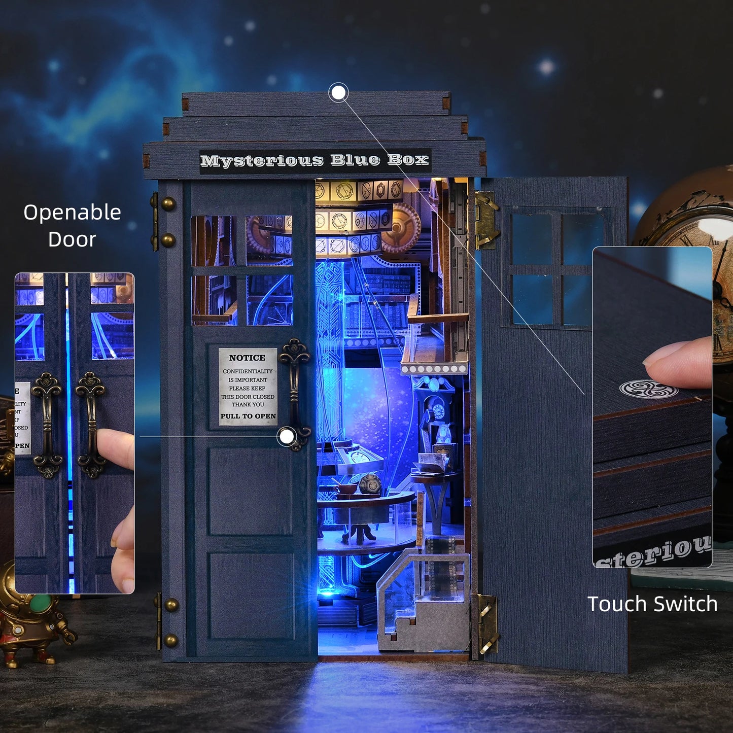 Mysterious Blue Box - DIY Book Nook Kit