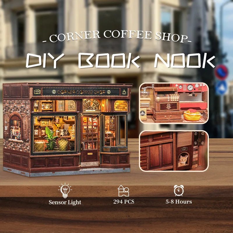 Corner Coffee Shop Miniature Model - TryNooki