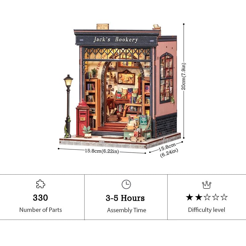 Jack's Bookery - DIY Book Nook Kit - TryNooki