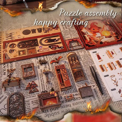 Flame Common Room - DIY Book Nook Kit - TryNooki
